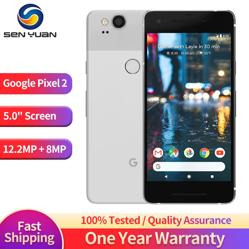 Oryginalny telefon komórkowy Google Pixel 2 pixel 2xl 5,0 cala Octa Core 4G LTE Android 2XL 4 GB RAM 64 GB 128 GB ROM Google Pixel 2 XL