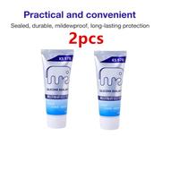 2pcs 120ml Multipurpose Silicone Sealant Waterproof Caulk Seal Mouldproof Fast Drying Adhesive Glass Glue For Bathroom Kitchen
