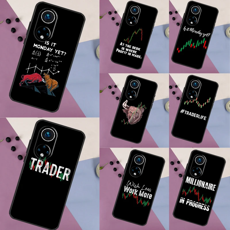 Day Trader Trader Trading Case For Honor 90 70 50 Lite Magic 5 Pro Cover For Honor X8 X9 X7 X8a X9a X7a X6a X9b 9X 8X