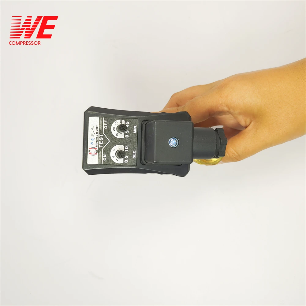 JORC MIC-B 1/2" 에어 컴프레서용 타이머 내장 자동 배수 솔레노이드 밸브