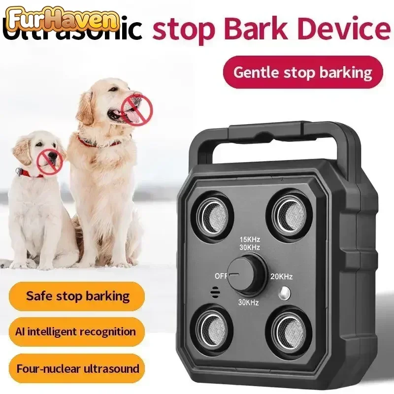 FurHaven Ultrasonic Dog Trainer Automatic Sound Control Anti-Barking Rechargeable Deterrent Pet Training Device