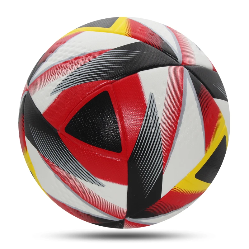 2024 pallone da calcio di dimensioni Standard 5 materiale PU di alta qualità sport all\'aria aperta palloni da calcio resistenti all\'usura squadra