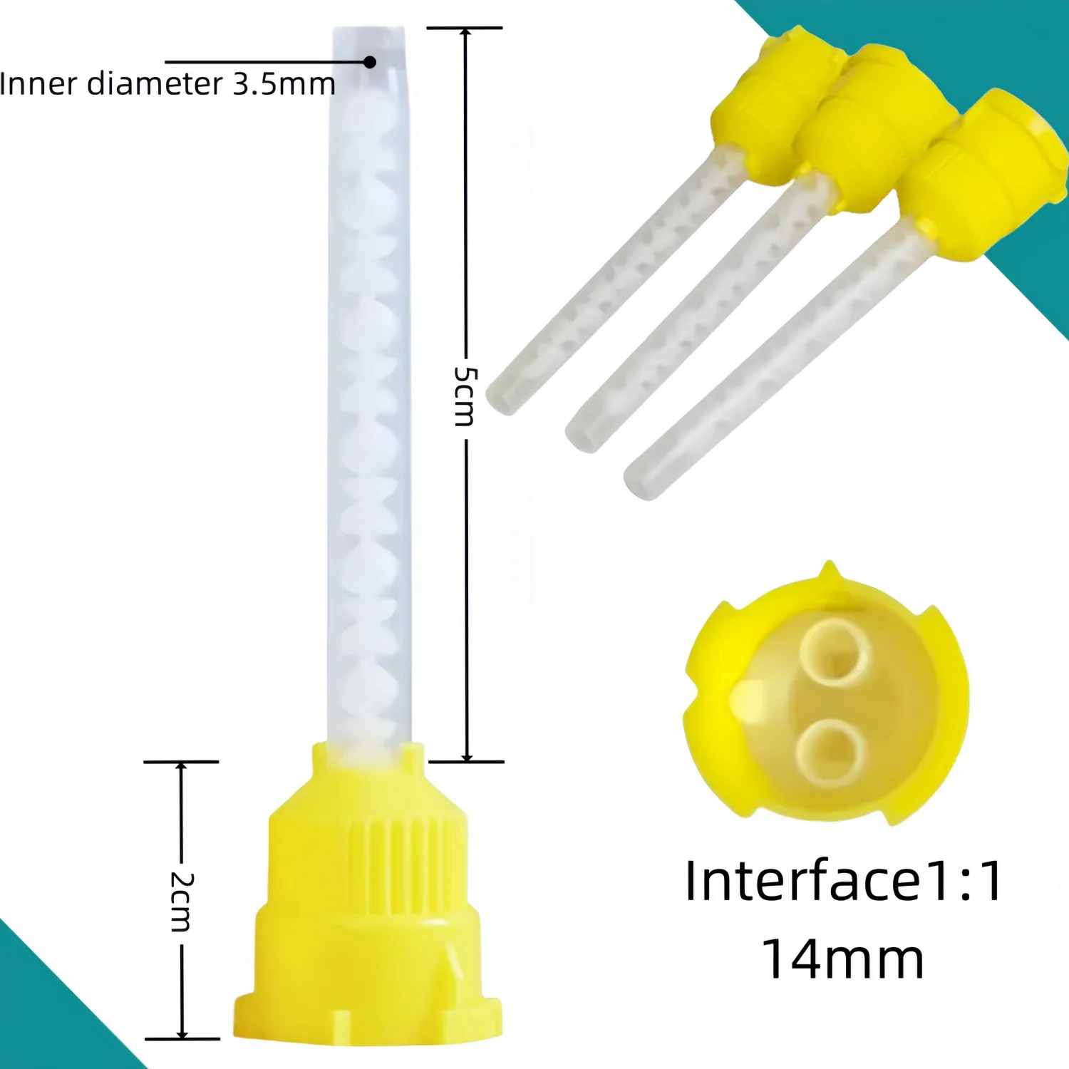 

50 шт. одноразовые насадки для смешивания зубов-11, силиконовые резиновые пистолетные головки для нанесения стоматологических материалов