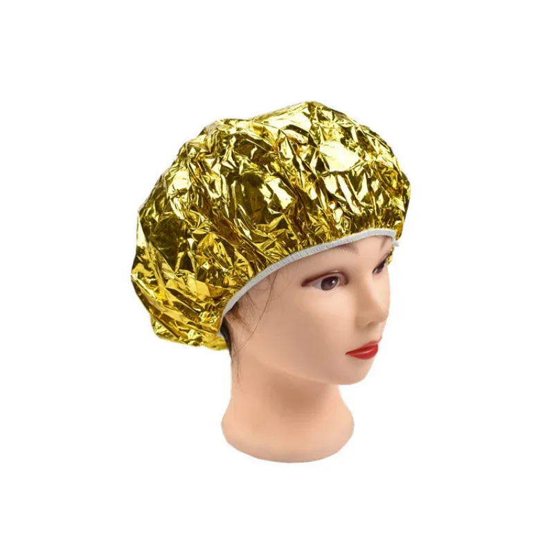 Ladies shower cap thermal insulation aluminum foil hat stretch shower cap hair salon hair dyeing cap hair dyeing tools