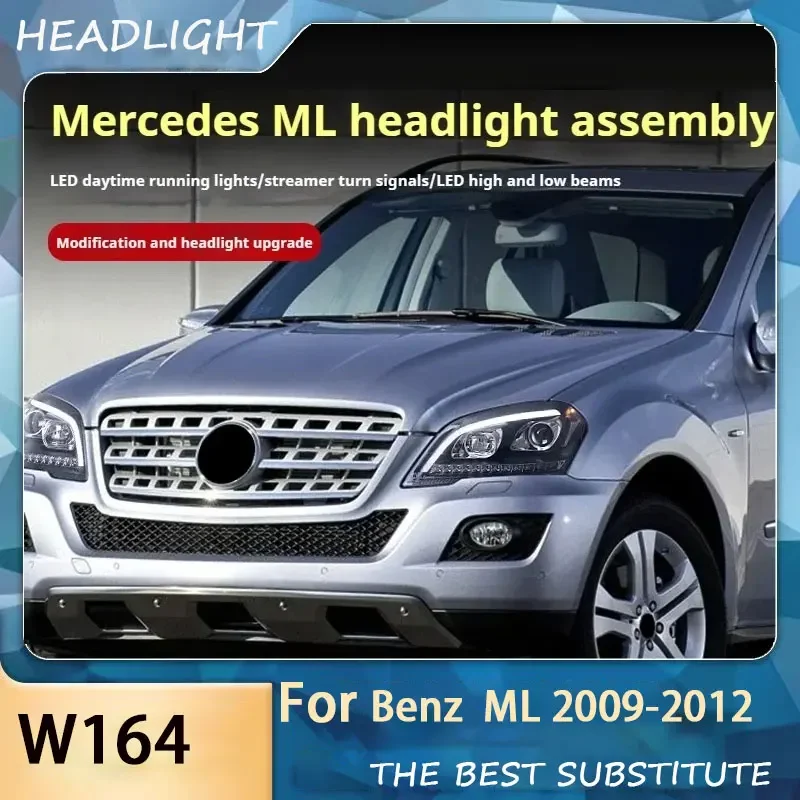 Car Styling for Benz W164 Headlights 2009-2012 Mercedes ML350 ML400 ML500 Head Light DRL Turn Signal High Beam Projector Lens