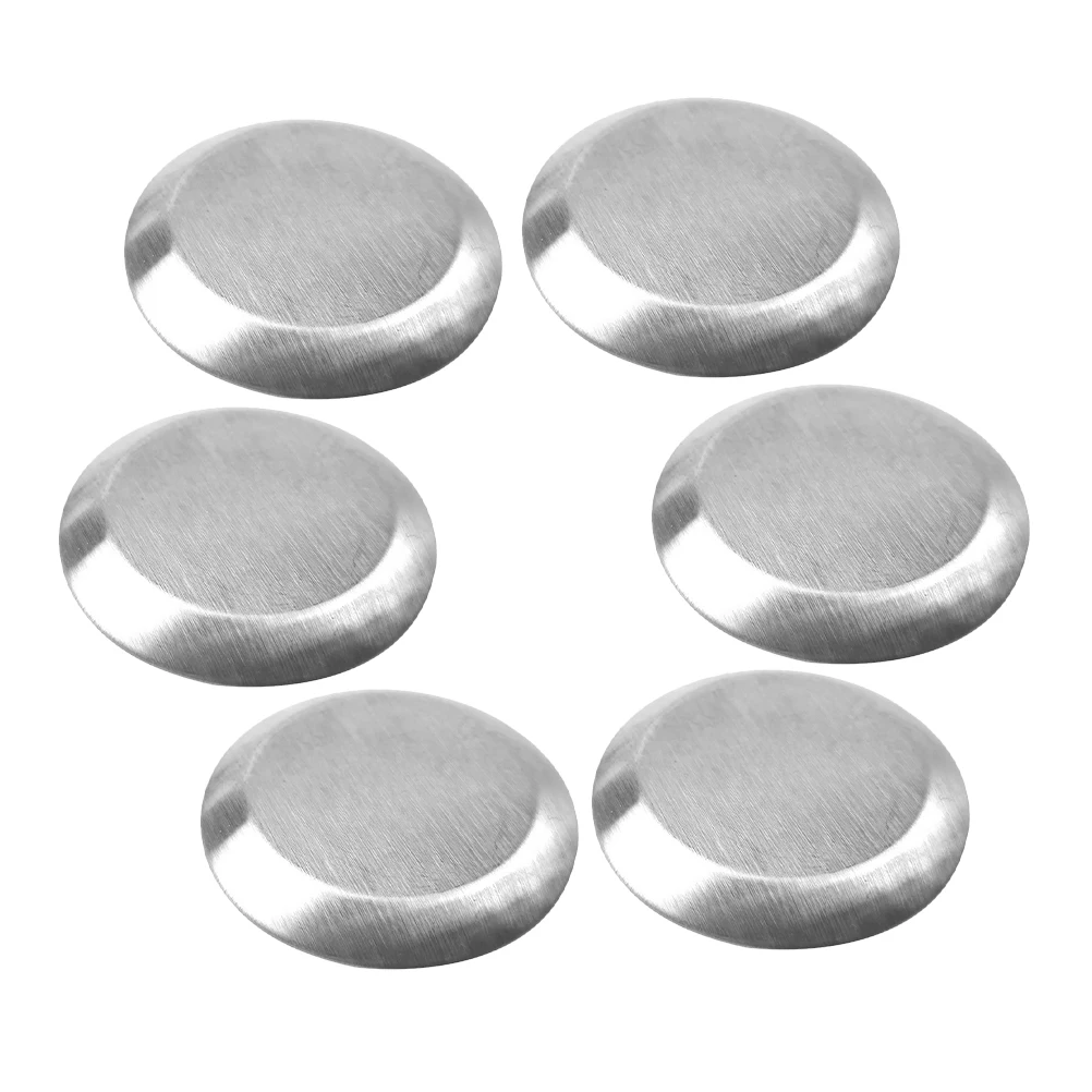 

6pcs Stainless Sink Covers Metal Faucet Hole Cover Kitchen Washbasin Plug Stainless Steel Sink Hole Covers 25mm Silver