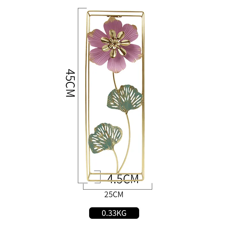 Modern Colorful Flower Wall Decoration Bedroom Sofa background 3D Iron Wall Hanging Simplicity Room Decoration Accessories