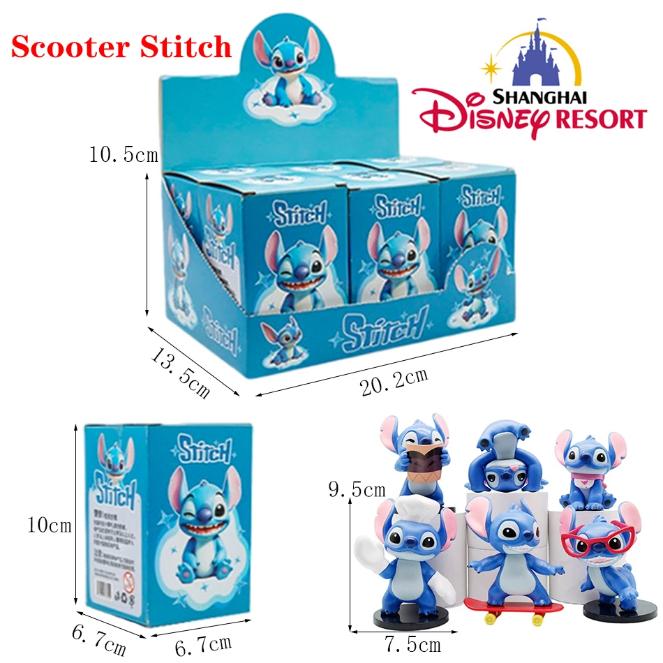 

Disney Stitch слепая коробка гаражный комплект милая мультяшная кукла игрушка настольное украшение Kawaii модное украшение комнаты праздничные подарки