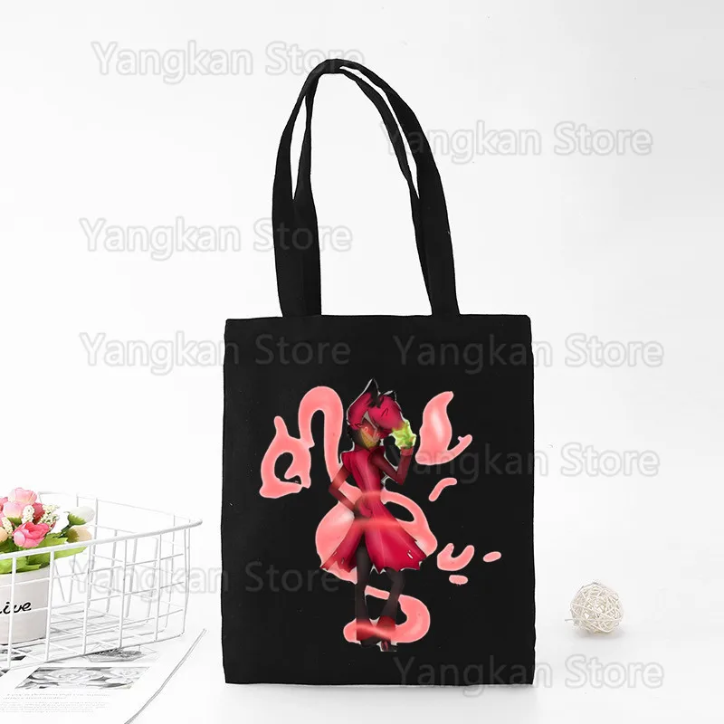 Alastor Custom Tote Bag Shopping Original Design Black Unisex Travel Canvas Bags Eco Foldable Shopper Bag