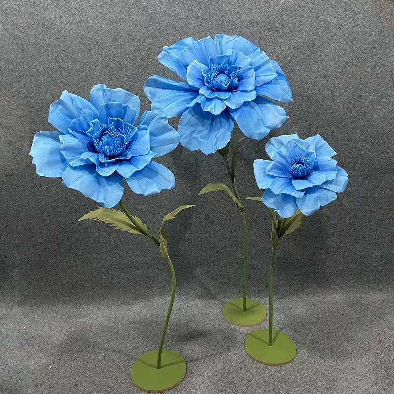 Wedding Props Foam Peony Artificial Big Flowers Wedding Road Lead Hibiscus Flower Stand Stage Party Backdrop Decor Window Layout