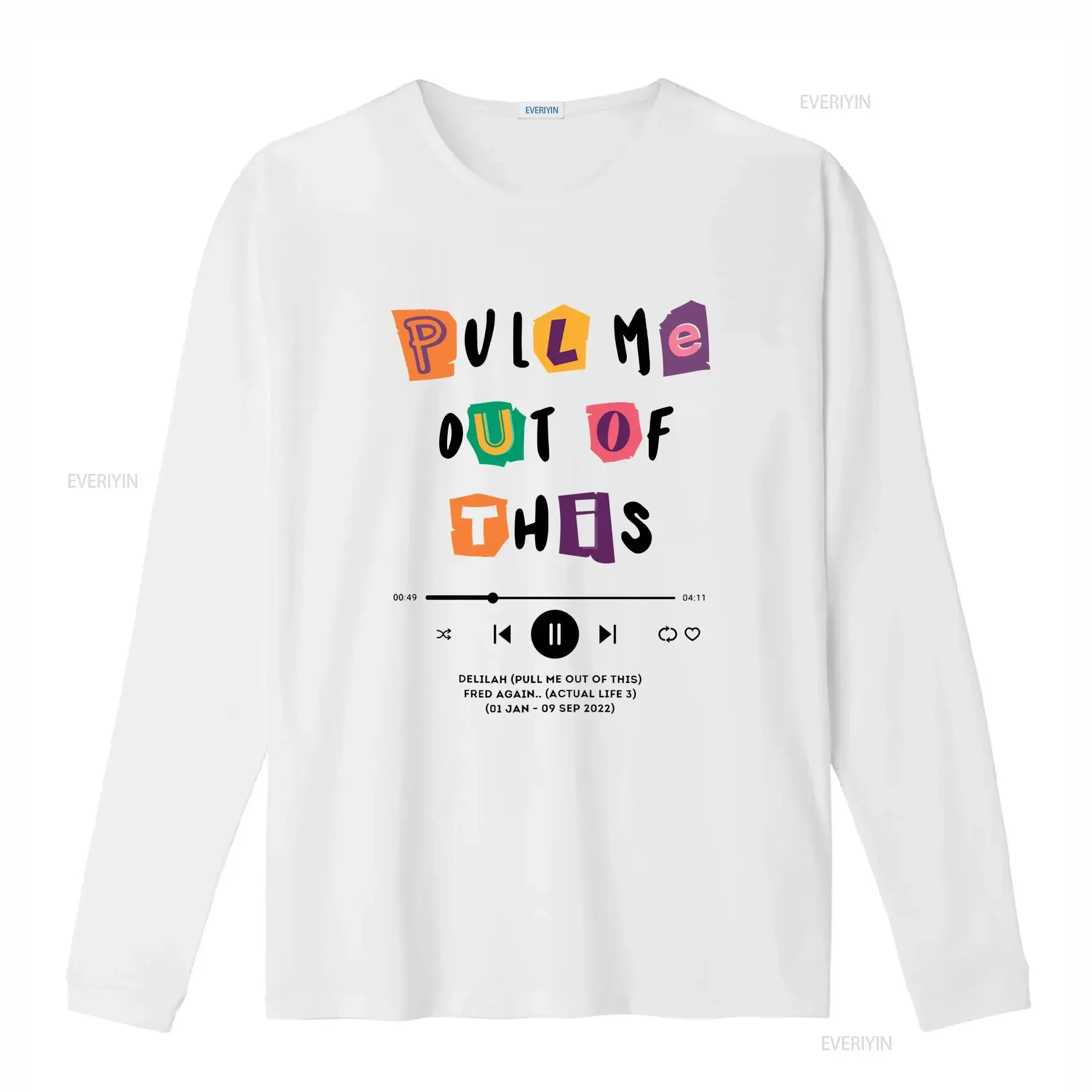 Trendy Fred Again White T shirt House Music Inspired Perfect for Parties and Festivals Unique  vintage Washed streetwear