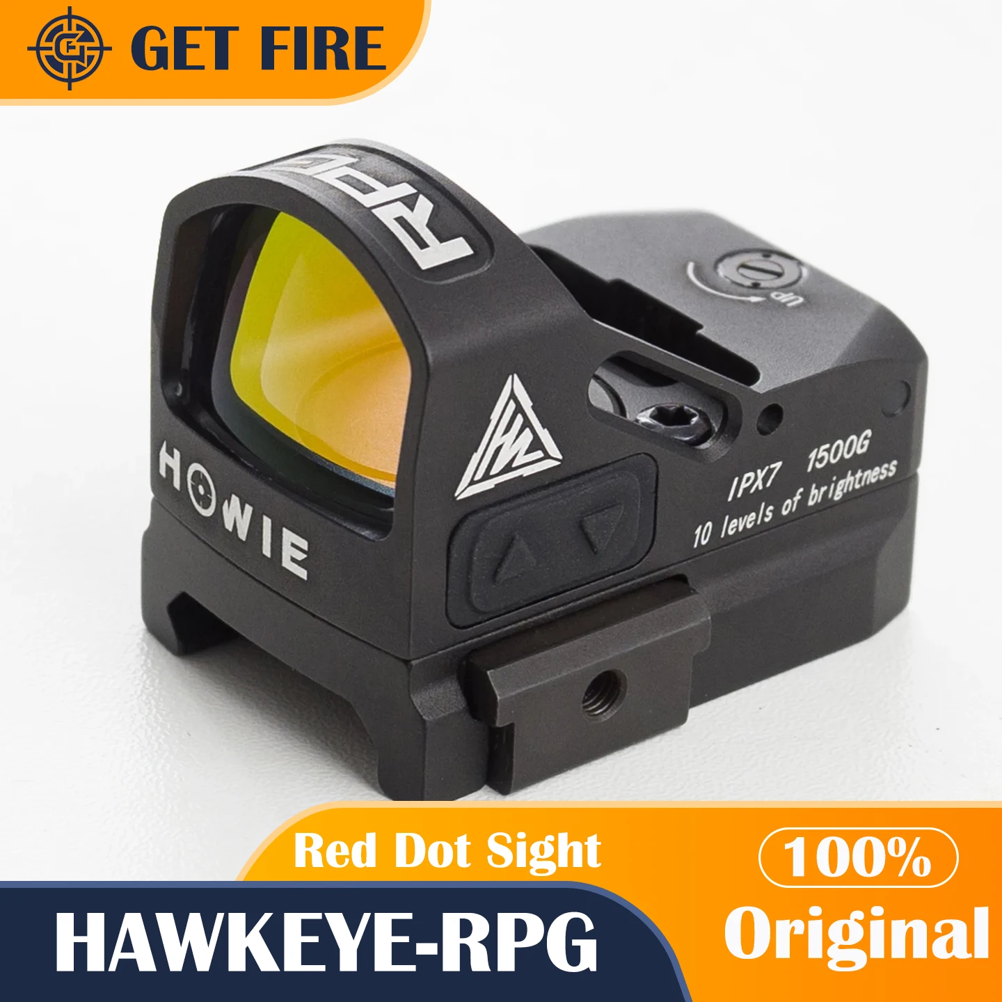 

HAWKEYE-RPG MINI 2 MOA Red Dot Sight 1×24 R*R Footprint For Real Pistol Refle Shotgun,Shake Awake,Waterproof,Top Battery Install
