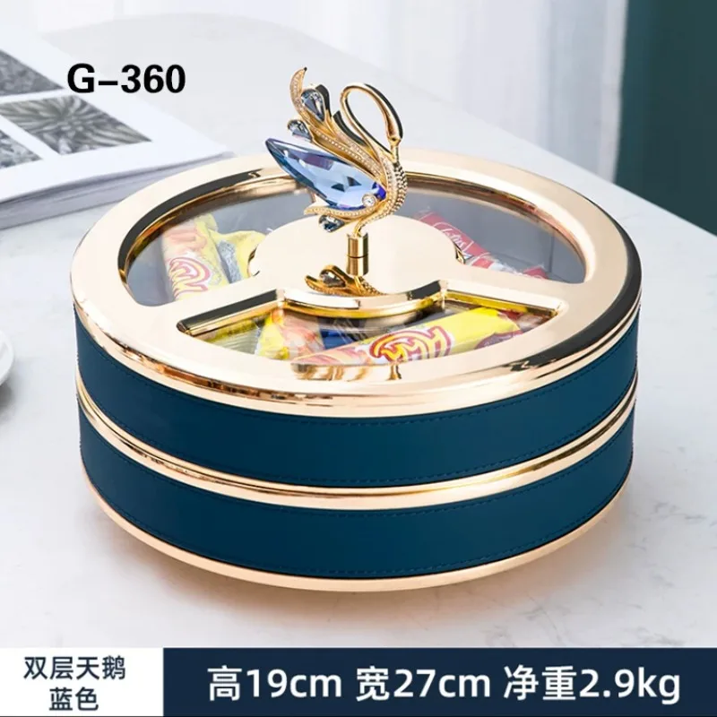 صندوق تخزين الفواكه المجففة، طاولة قهوة لغرفة المعيشة، حلوى خفيفة فاخرة مع غطاء، وجبات خفيفة منزلية #5