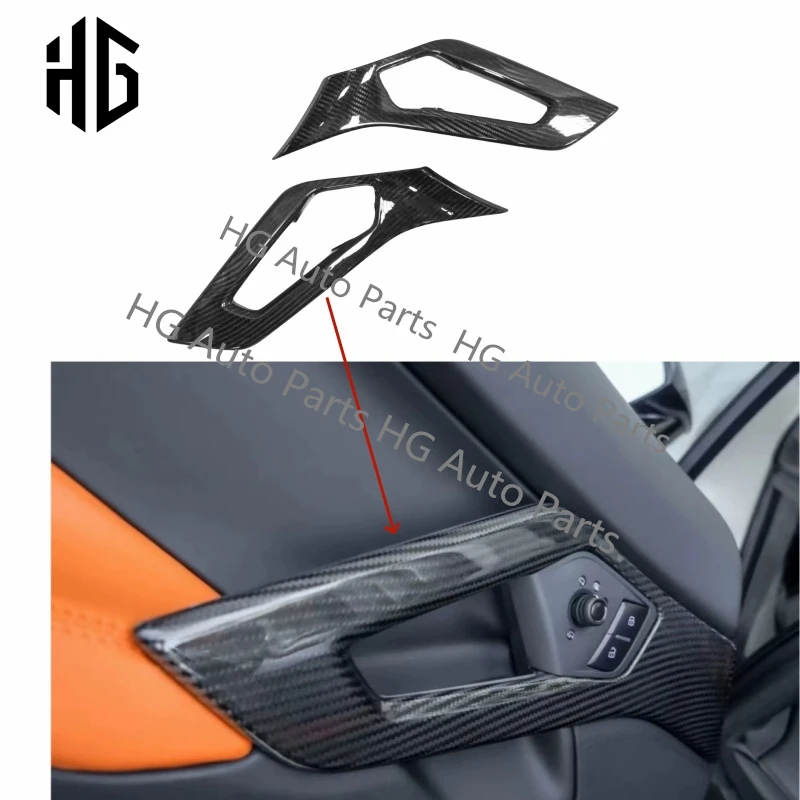 For Lamborghini Aventador LP700 Door Handle Cover For LP720 LP740 LP750 Dry Carbon Fiber Interior Trims Replacement