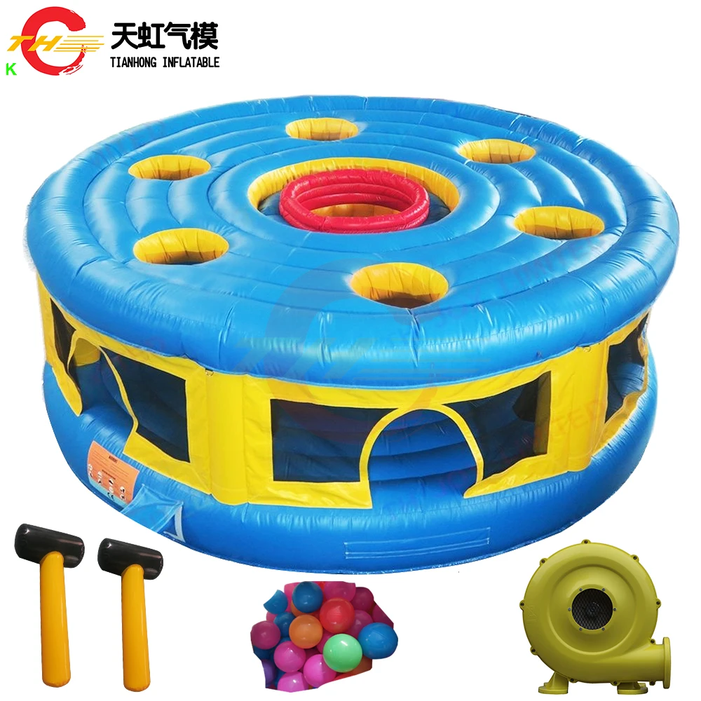 

Free Door Ship 4m/5m/6m Dia Blue Inflatable Whack-a-Mole Poke A Mole Interactive Carnival Sport Game Come with Hammer for Sale