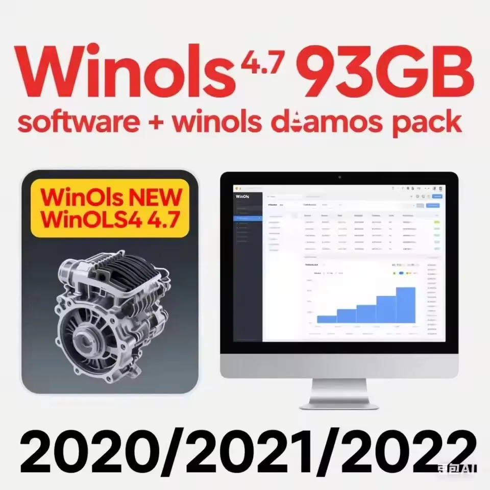 Winols 4.7 Full Activated +108GB Damos Windows 7 10 11 No virtual Multi-language +ECM TITANIUM 1.61 + IMMO SERVICE Tool