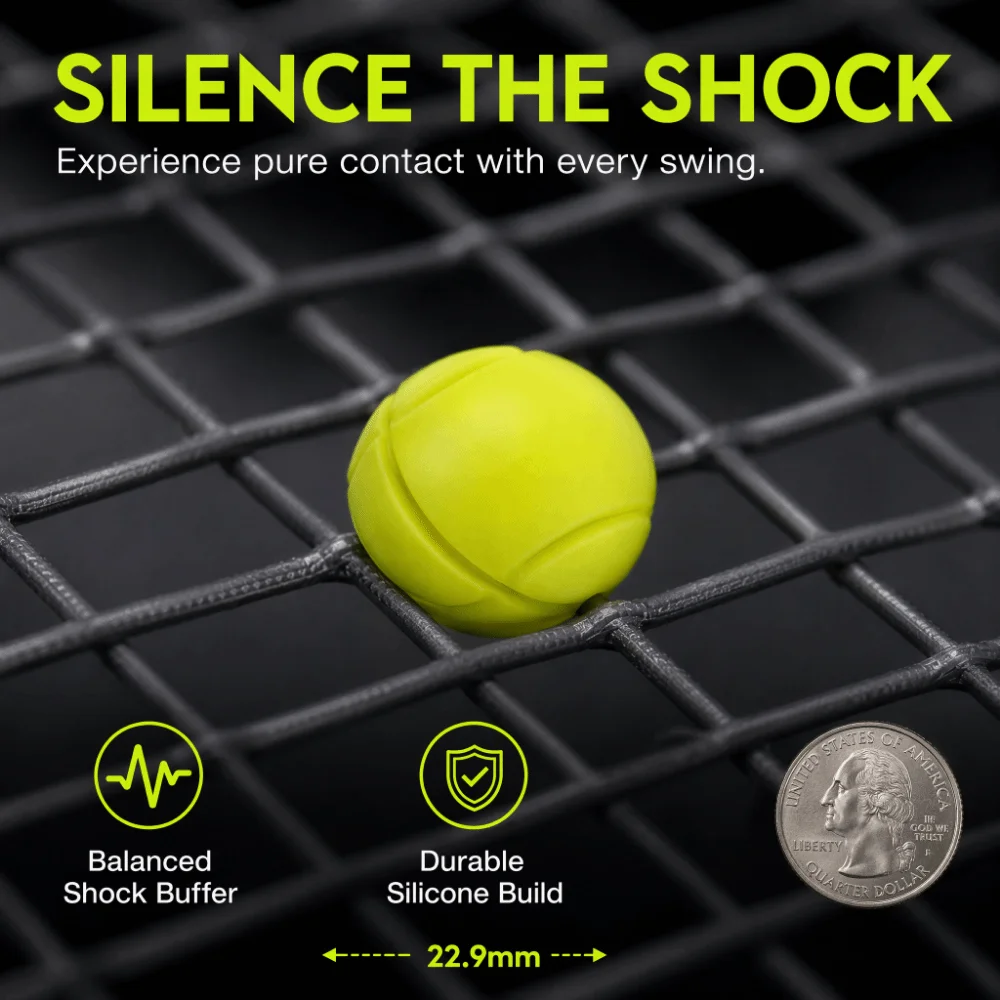 6pcs Silicone Material Tennis Racket Dampeners Orange Color Shock Absorber Design Racket Vibration Dampeners