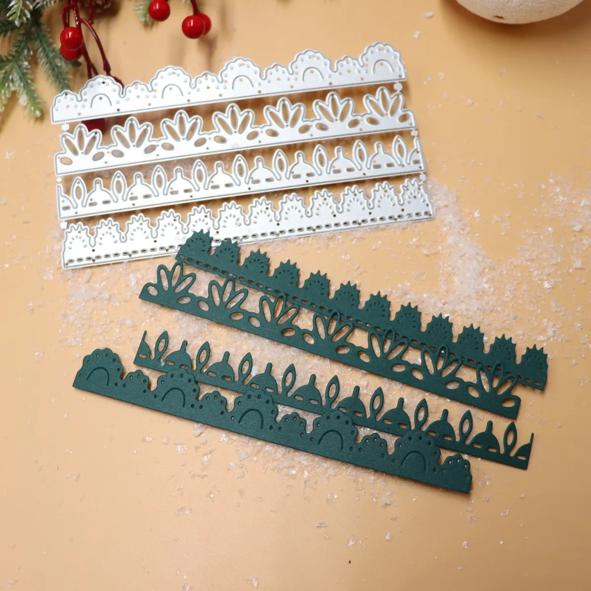 Wave Hollow Lace Scrapbooking Die Cut DIY Greeting Cards Album Paper Card Decorative Home Crafts Cutting Dies 2024 New Arrivals