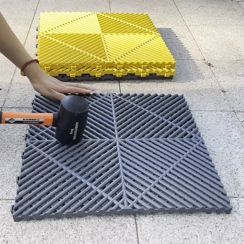 Wholesale Eco-friendly Plastic Modular Garage Floor Tiles Anti-Slip Click Installation 3-Year Warranty Various Sizes