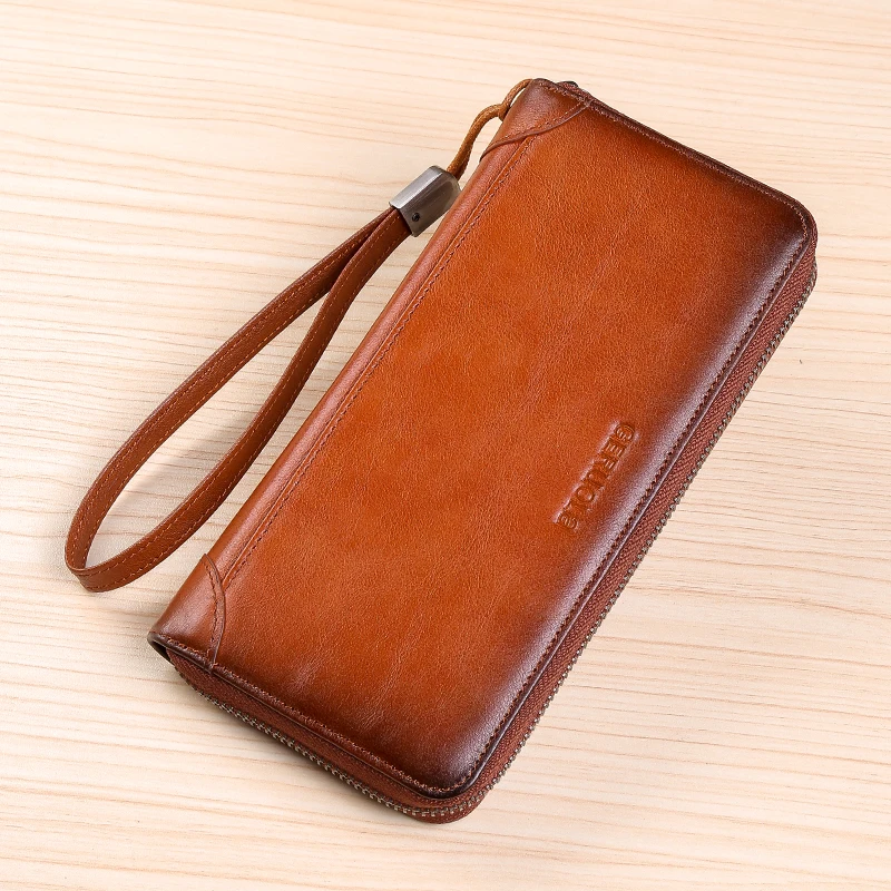 D*S様 Velcro Lamb Wallet　DECi 　OVY レザー Men's leather wallet long new soft cowhide handbag travel light