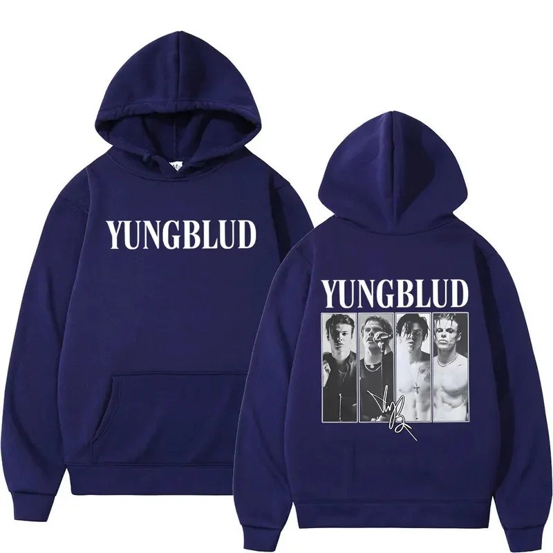 2026 Idol Tour Yungblud Signature Gothic Vintage Print Hoodie Unisex Long Sleeve Fleece Hip-Hop Punk Sweatshirt