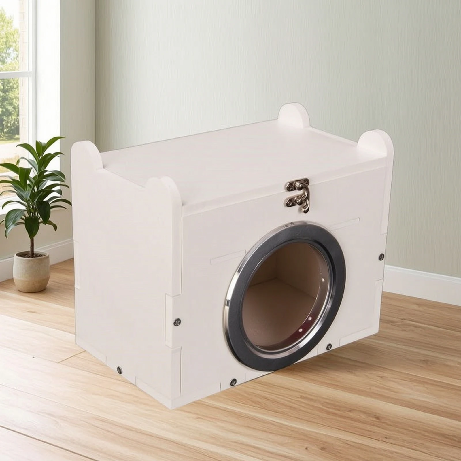 Pet Cooling House Hard-Shell Cooling Shelter with Display Enclosed Compact for Small Pets