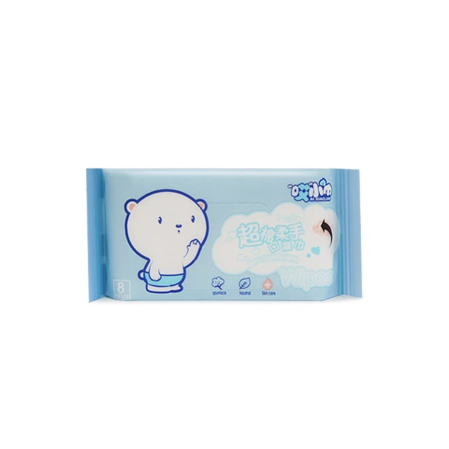 Ultra-mini wet wipes small package portable premium store children\'s student pull-out wet wipes for hand and mouth cleaning Hygi