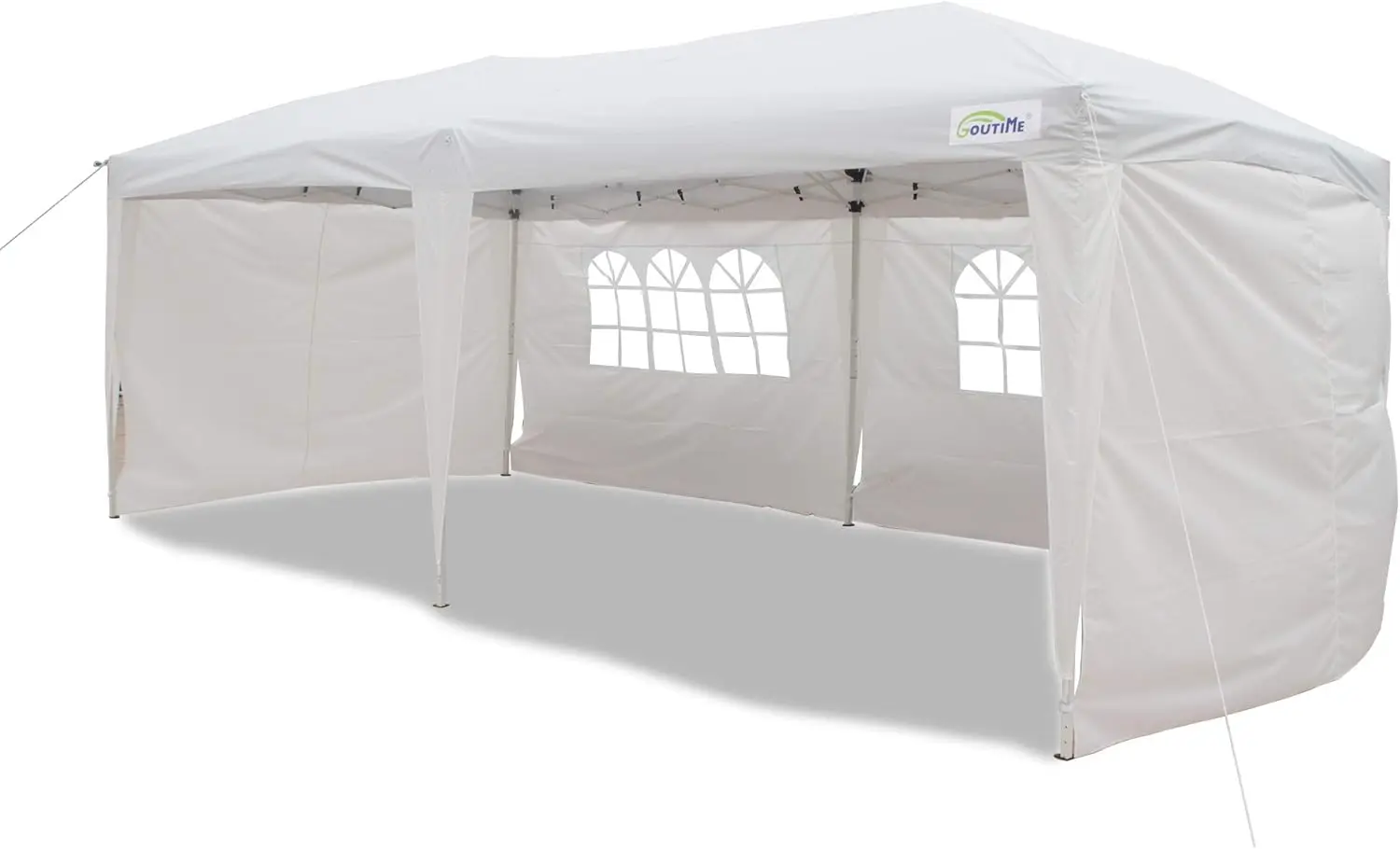 

Pop Up Canopy Tent with Sidewalls for Outdoor Christmas Party Events,White Easy Up Commercial Heavy Duty Large Gazebo Tents