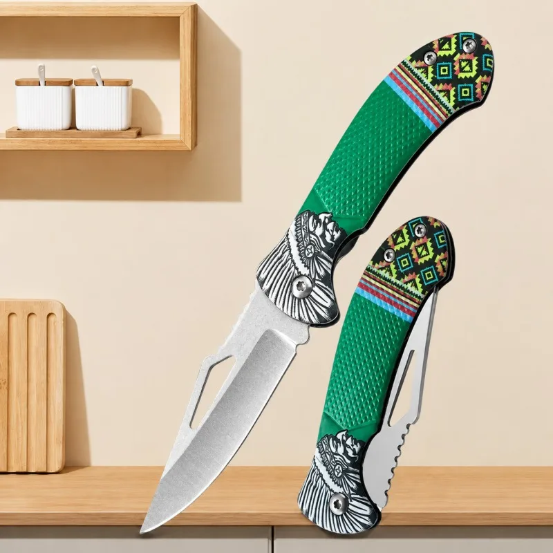 Folding Knife for Home Use Stainless Steel Pocket Knife Vegetable Knife Fruit Peeler Kitchen Accessories Cooking Meat Clever
