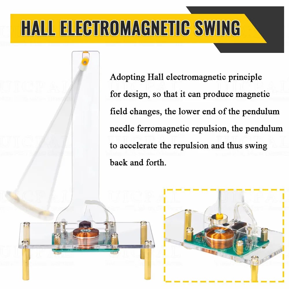 DIY Electromagnetic Swing Experimental Electronic Kit 5V Power Supply with LED Flashing Sensing DIY Electronic Kit Soldering Pro