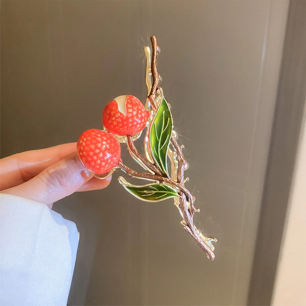 

Large Grip Claw Clip Women Long Unique Jaw Clips Thick Fine Hair Accessories Litchi Leaf Design Party Wedding Everyday Use Hair