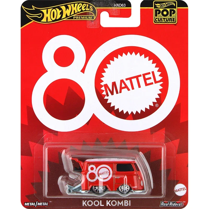 Original rodas quentes premium carro cultura pop 80th mattel kool kombi vw volkswagen brinquedos meninos 1/64 modelos fundidos veículos presente