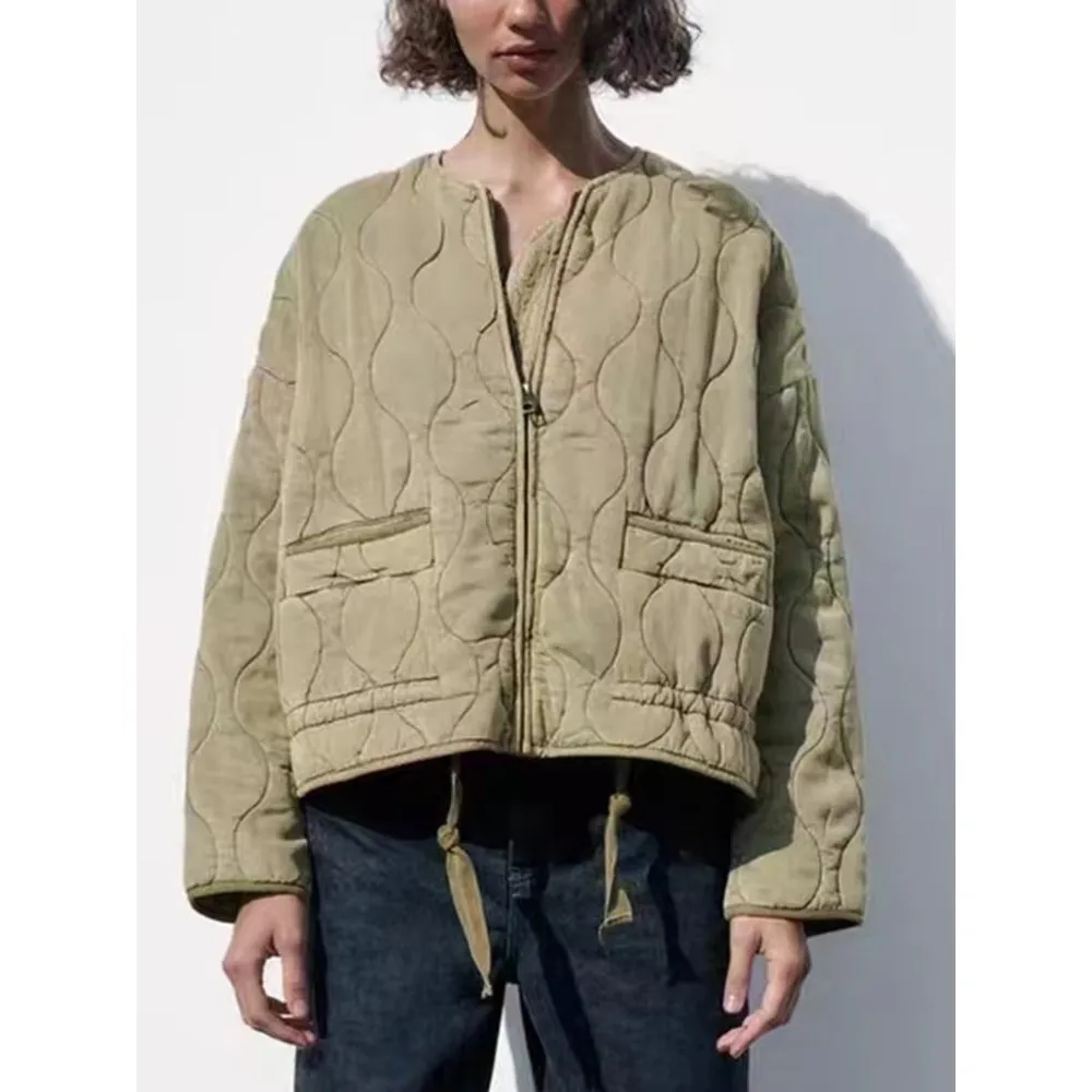 Parkas décontractés avec poche pour femmes, vestes chaudes pour femmes, manteau d'extérieur vintage pour dames, mode automne et hiver