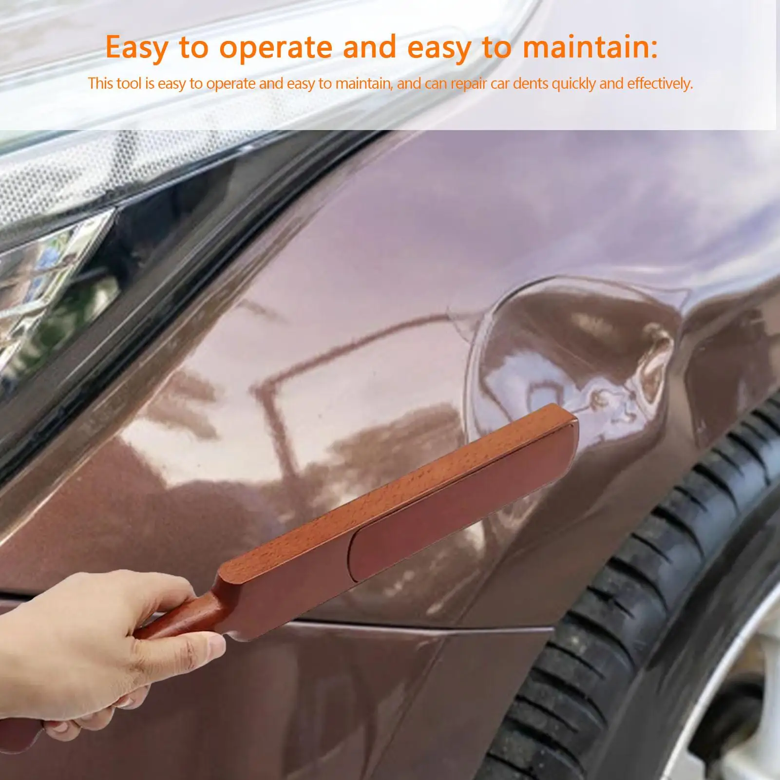 Car Dent Repair Tools Comfortable Wooden Hammer With Grip Body Repair Dent Removal Tools For Mechanics Truck ATV Motorcycle Boat