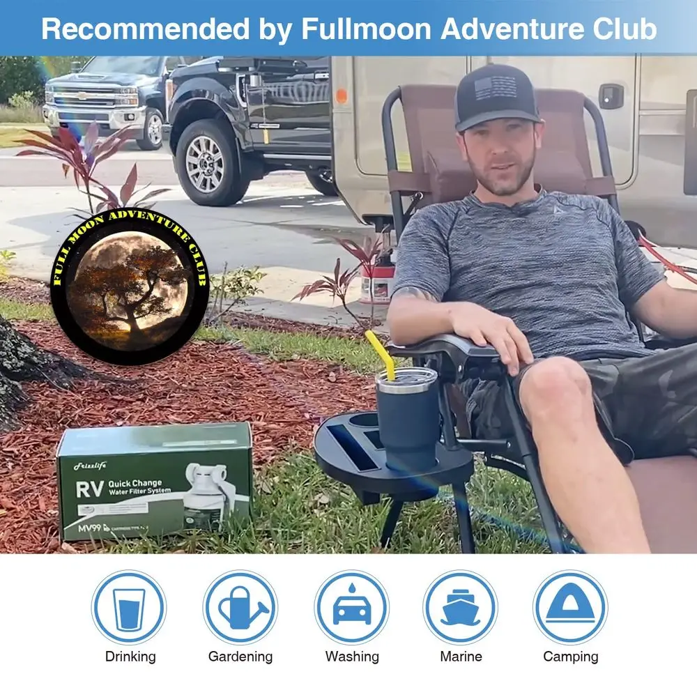 RVウォーターフィルター-NSF/ANSI 53&42認定インラインホースフィルター（RV用）-0.5ミクロン高水圧、塩素、鉛、重金属を除去