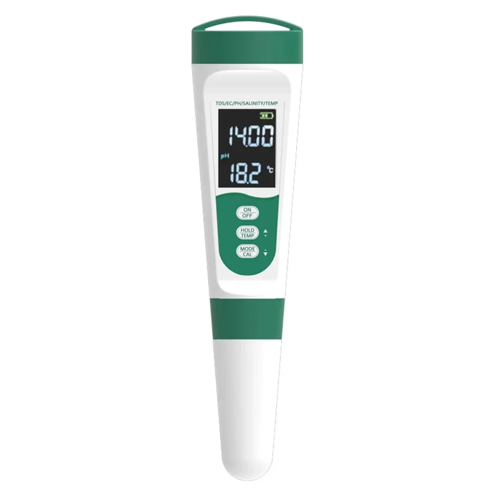 Water Tester Digital PH Meter PH/EC/Salt/Temperature Meter Pen Type Tester  For Testing Water Quality In Pools Drinking Water