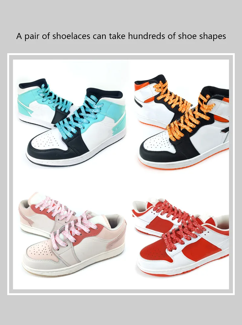 Flache Schnürsenkel, Cashew-Blumen-Schnürsenkel für Sneakers, Vergoldung, handbemalt, für Sport, Freizeit, Basketball, Tennis, Schnürsenkel, Schnürsenkel – Detail 7