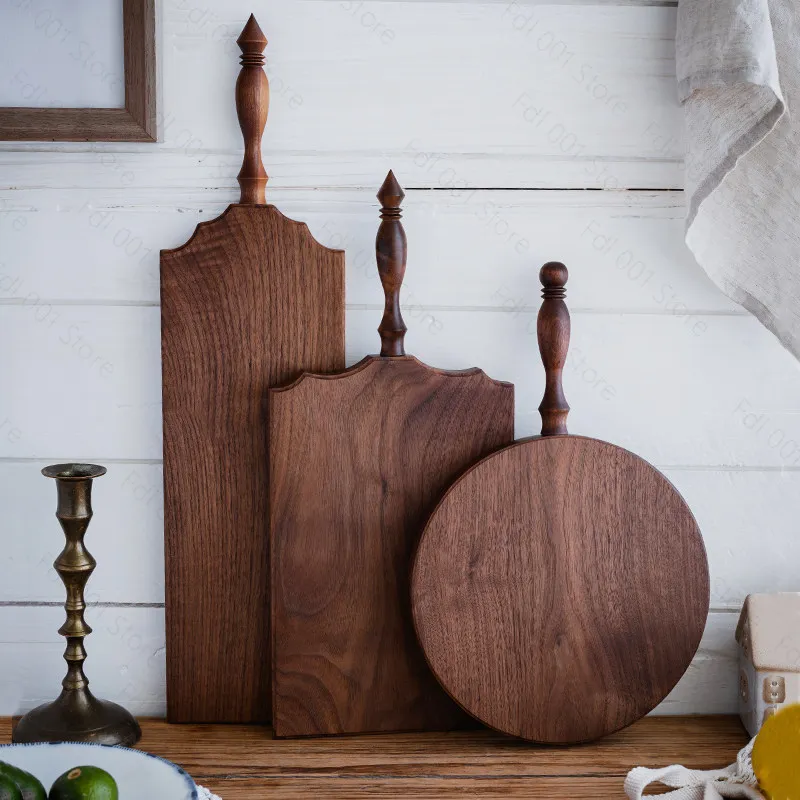Premium Black Walnut Serving Tray, Handmade Kitchen Cutting Board with Natural Wood Grain