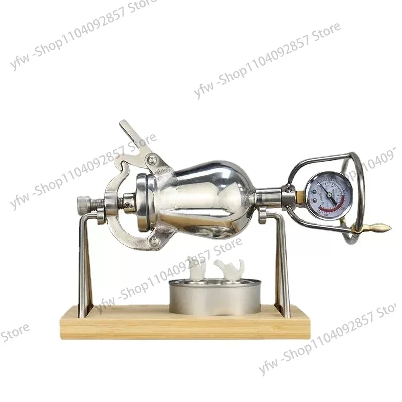 

300ML Stainless Steel Mini Popcorn Machine Old-fashioned Small Hand-cranked Popcorn Machine