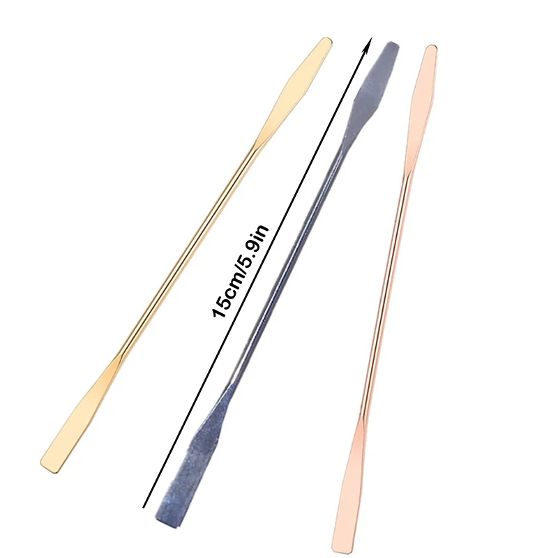 Barra agitadora de crema para sombra de ojos, herramienta agitadora de Gel de Metal inoxidable, espátula, Pin, accesorios y pigmentos para uñas, herramientas de mezcla