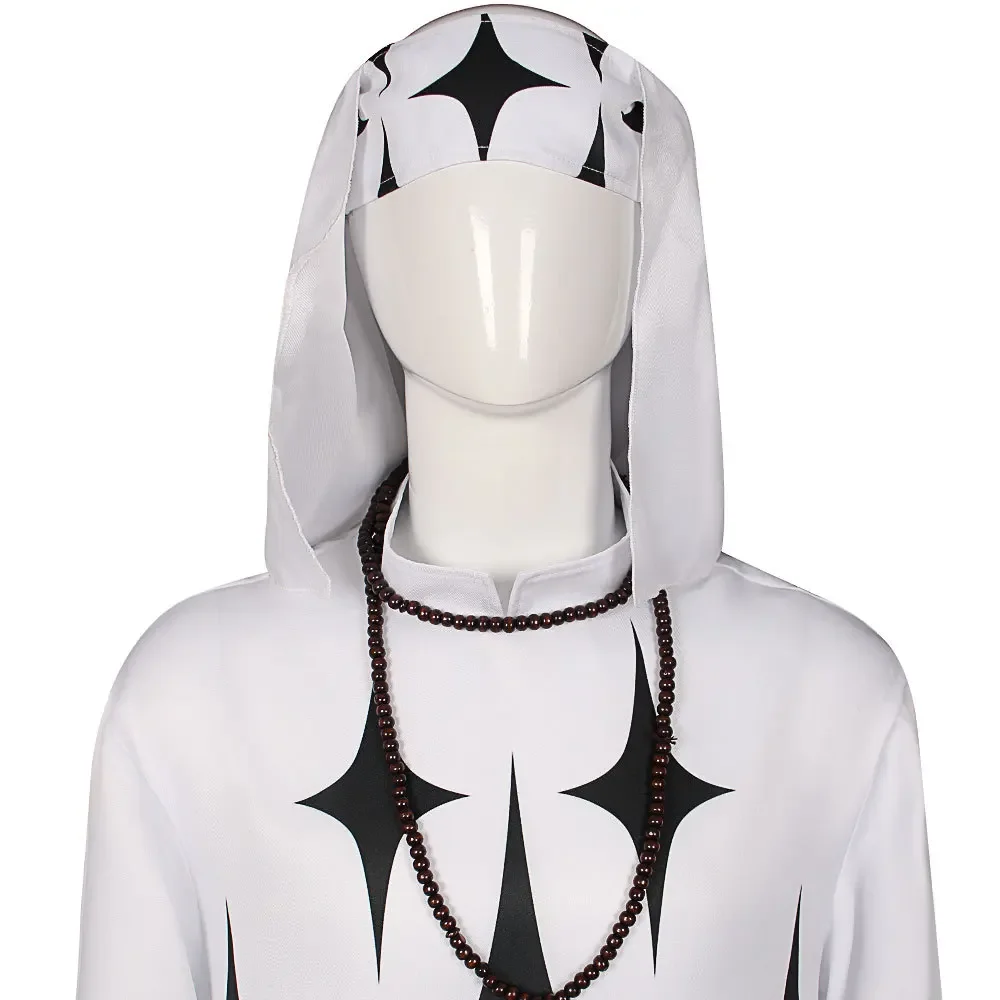 CosplayAnime Piece Pell Cosplay Costume White Long Robe Uniform Headwear Necklace Suit Halloween Carnival Party Clothes for Adul