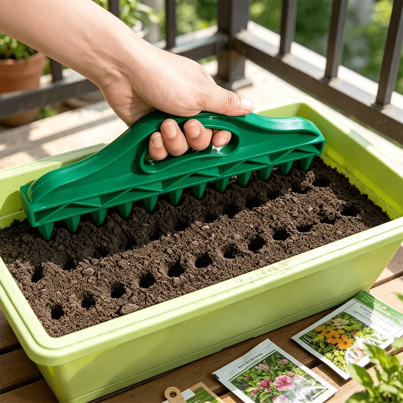 Manual Seeder Plant Seeds Soil Sowing Drill Garden Plants Vegetables Seed Drill Dispenser Flower Grow Gardening Accessories
