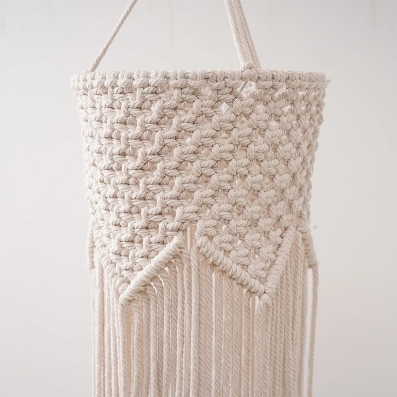 Handknit Lamp Shade, Haning Light Cover for Home Decoration, Cotton Hanging Pendant Lampshade