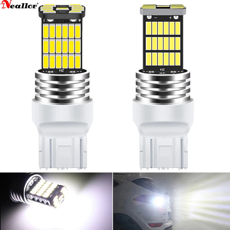 2 stücke T20 W21/5W 7443 LED Reverse Licht Für Lada Kalina Granta Vesta 12V 45SMD DRL W21W WY21W Led-lampen 6000K Weiß Super Helle
