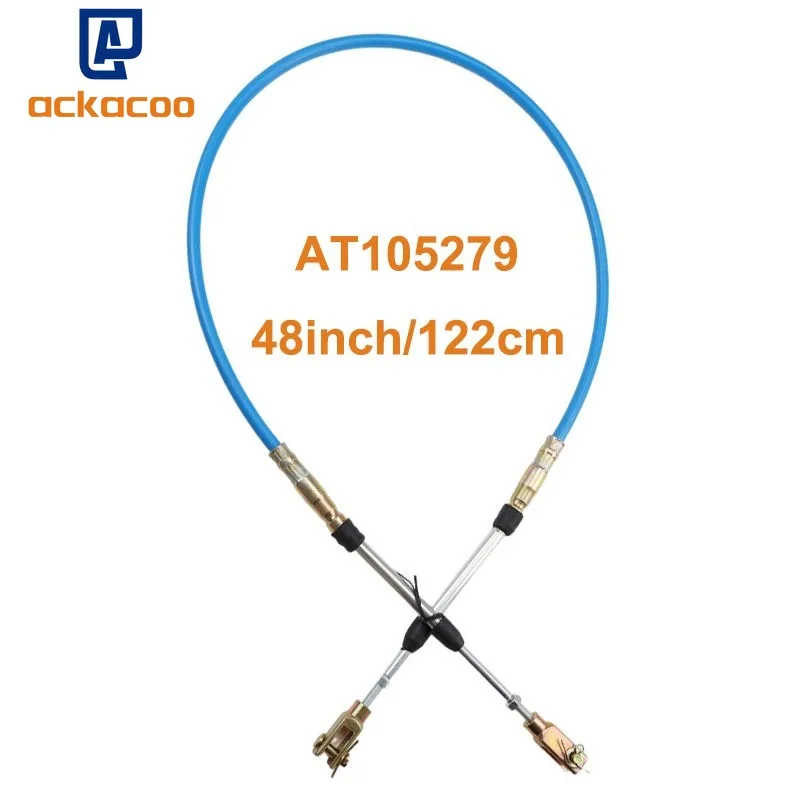 AT105279 Throttle Cable Wire Harness 48 inch for John Deere Crawler Tractor 350 450 455 550 555 350C 350D 450B 455D 455E 550A