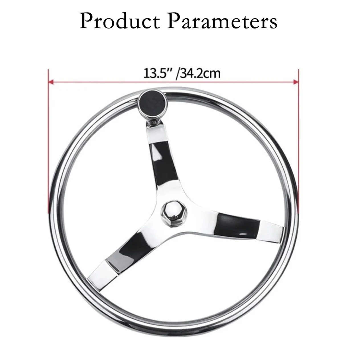 Premium Stainless Steel Marine Steering Wheel, Heavy-Duty Yacht & Sea Fishing Universal Boat Helm Wheel image 2