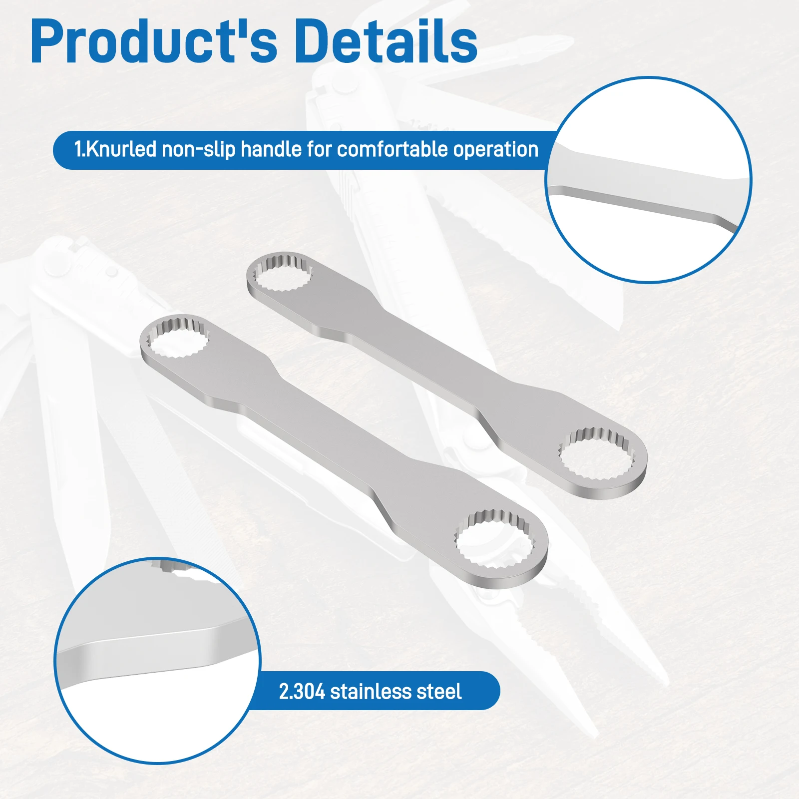 Leatherman 기어 링 래칫 렌치 이중 목적 스패너 조합 래칫 렌치 용 슬림 스틸 렌... - 3