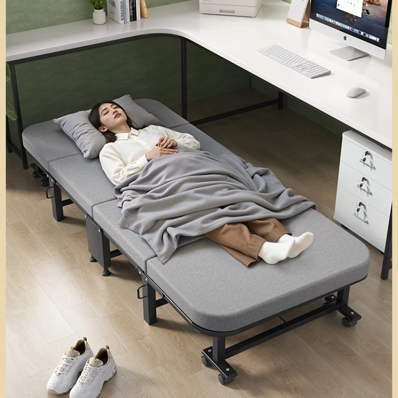 

Складная односпальная кровать для сна, офисное кресло для взрослых, больница, простая портативная кровать для сопровождения