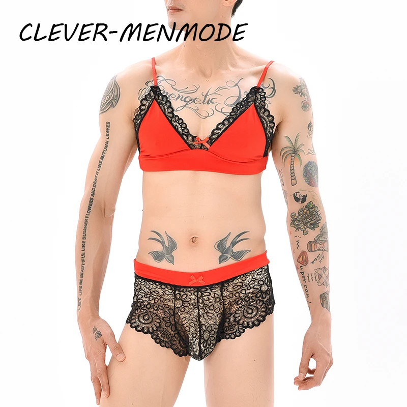 

Мужчины сексуальный кроссдрессинг эротическое неженское нижнее белье видеть сквозь сетку кружево гей нижнее белье мужской бюстгальтер топ прозрачные боксеры фетиш обычаи