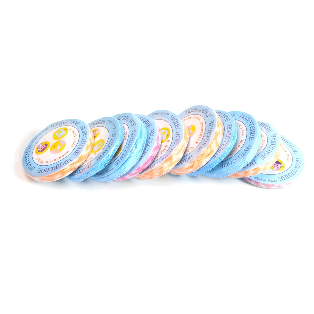 Feian Non Disposable Compressed Towel Traveling Portable Non-woven Eco Towel Color:Sent in Random